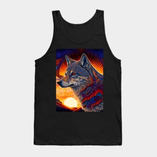 Wolf and the Golden Sky Tank Top